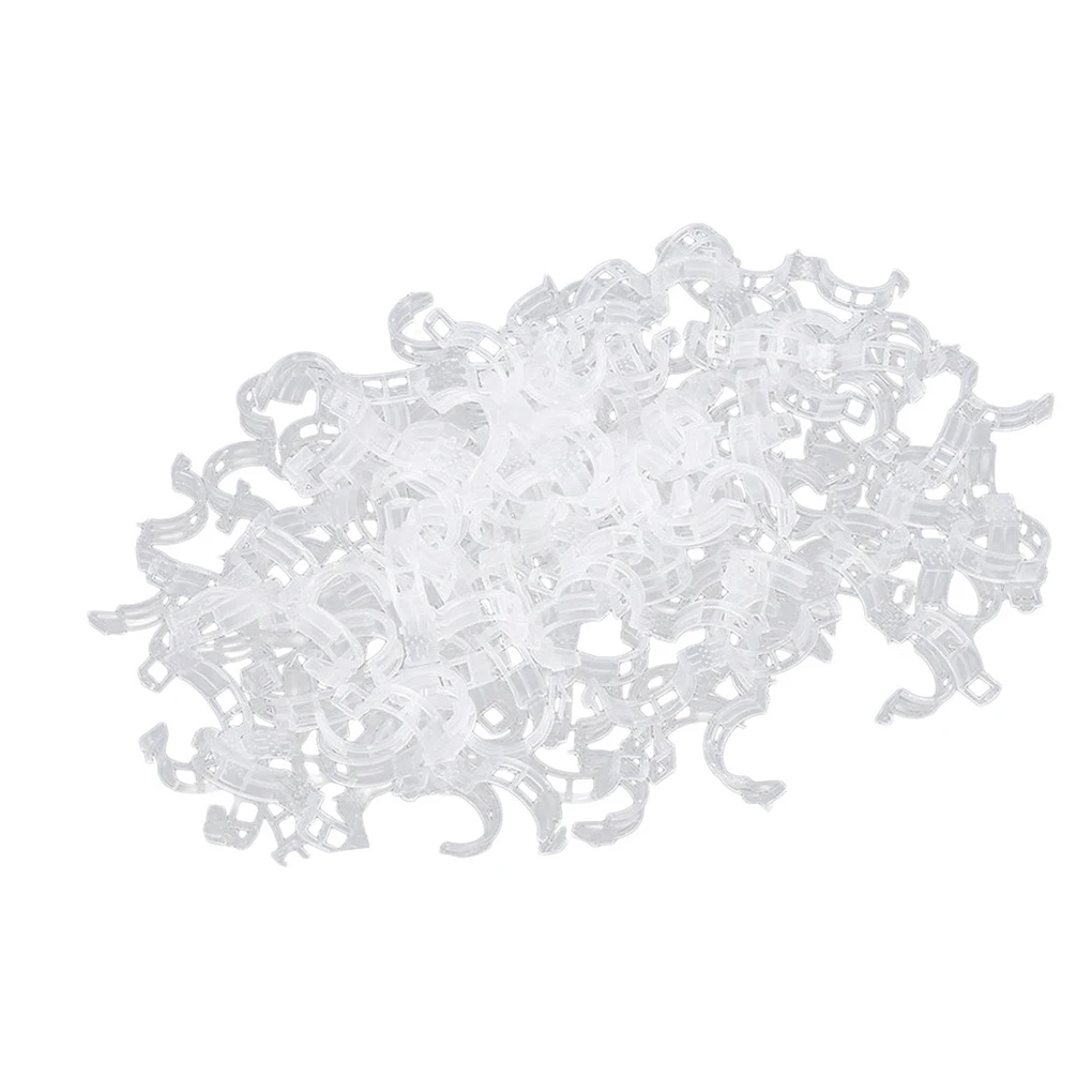 

100pcs Garden Plant Stem Clip Clamp Greenhouse Vegetable Fruit Vine Support Clips Garden Supplies
