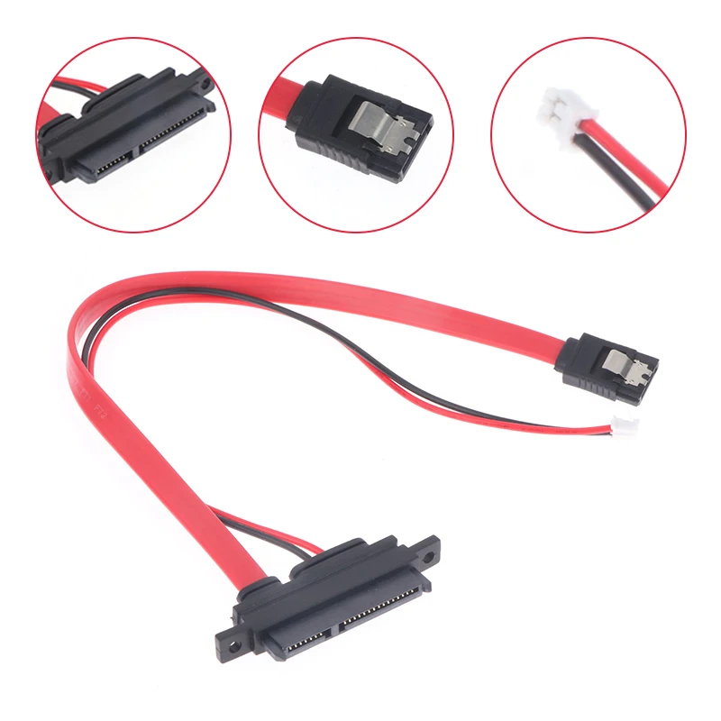 2 в 1 7-контактный разъем SATA DATA + 2-контактный разъем FDD для подачи питания Combo 7 + 15 контактов 22P SATA сдвоенный кабель CD/DVD HD 1 шт.