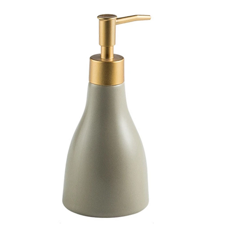 

Simple Frosted Ceramic Bathroom Soap Dispenser Cone-Shaped Hand Soap Bottle Hotel Club Shower Gel Sub-Bottle