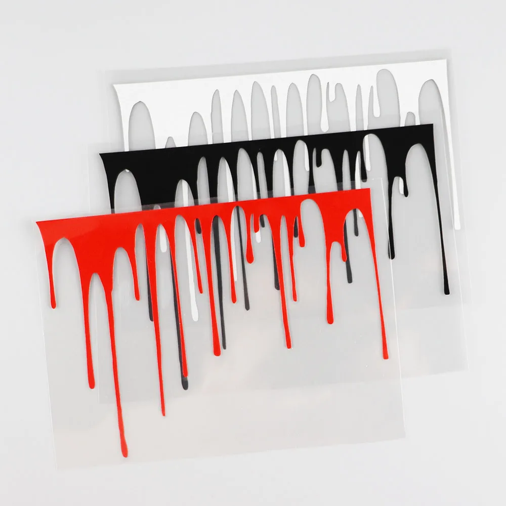 YJZT Blood Drips Car Graphic Decorative Glass Stickers Decals Red/Black/Silver |