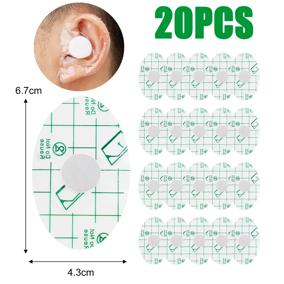 

20/60 шт., водонепроницаемые наклейки для детского душа, защитные наушники, противоизносные одноразовые накладки на пятку для ванны и плавания, защита для детей и взрослых
