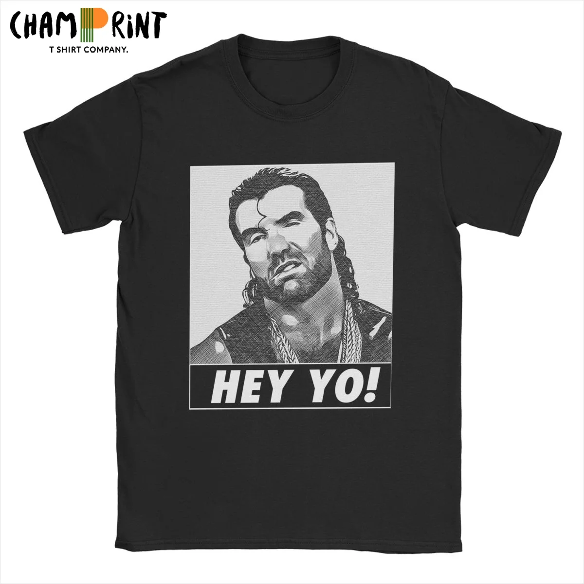 

Rip Razor Ramon Hey Yo T Shirts for Men Pure Cotton Funny T-Shirt Round Collar Wrestling Legend Tees Short Sleeve Clothing Print