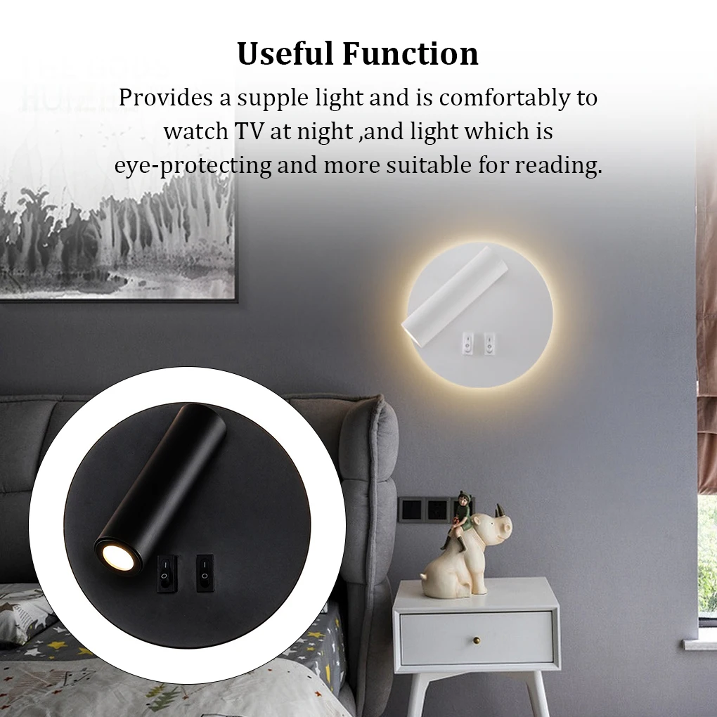 

LED Wall Lamp Adjustable 360-Degree Nordic-Style Downlight Ceiling Light