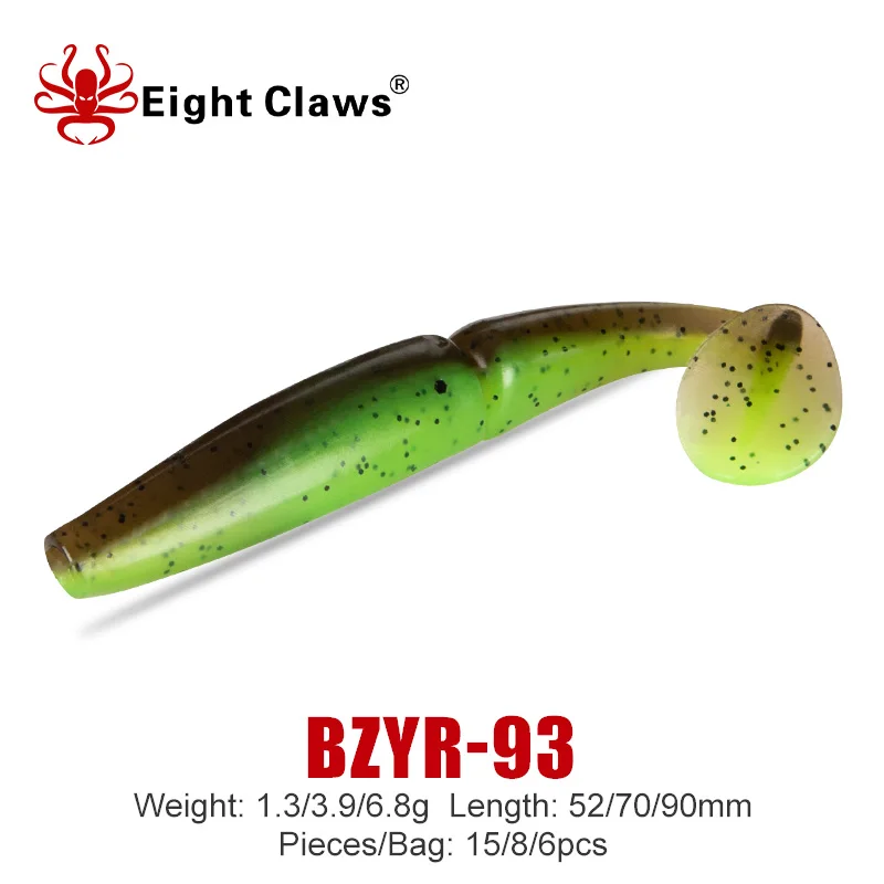 

EIGHT Claw Easy Shiner искусственный Shad мягкие приманки в виде червей 1,3 г 3,9 г 6,8 г силиконовый джиг-Воблеры T-образный хвост свимбейт мягкая рыболовна...