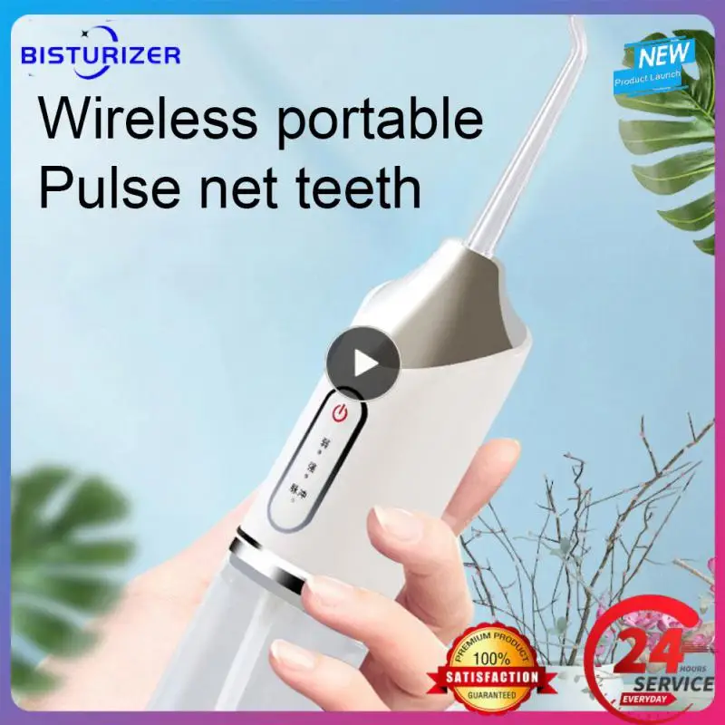 

New Oral Irrigator Water Flosser Portable Water Jet Pick Flosser Tooth Pick 4 Jet Tip 220ML Water Tank Teeth Whitening Cleaner