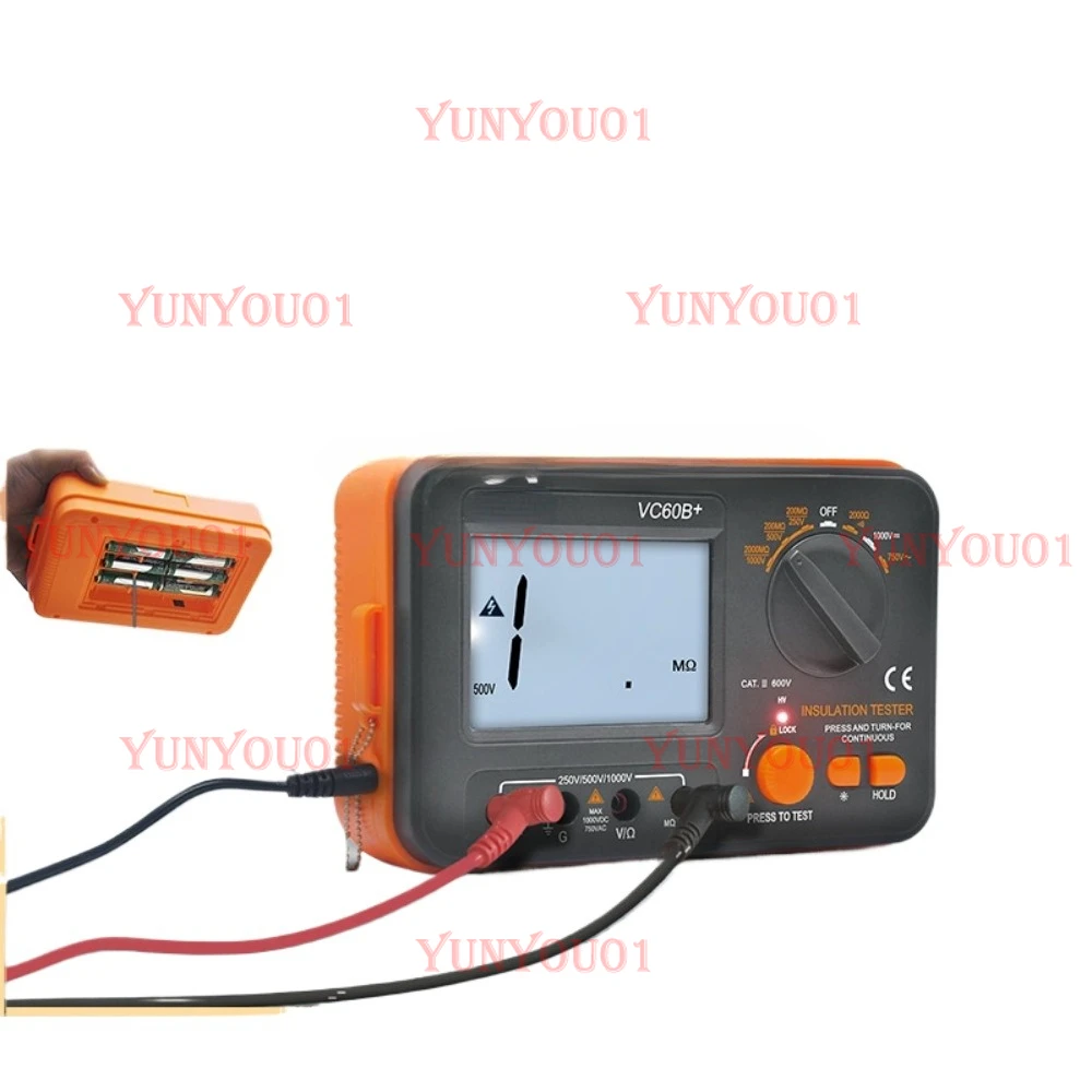 Фото Vc60b MEGOHMMETER короткое замыкание автоматические нулевые антимагнитные изоляционные сопротивления встряхивающие часы промышленный инструмент №2