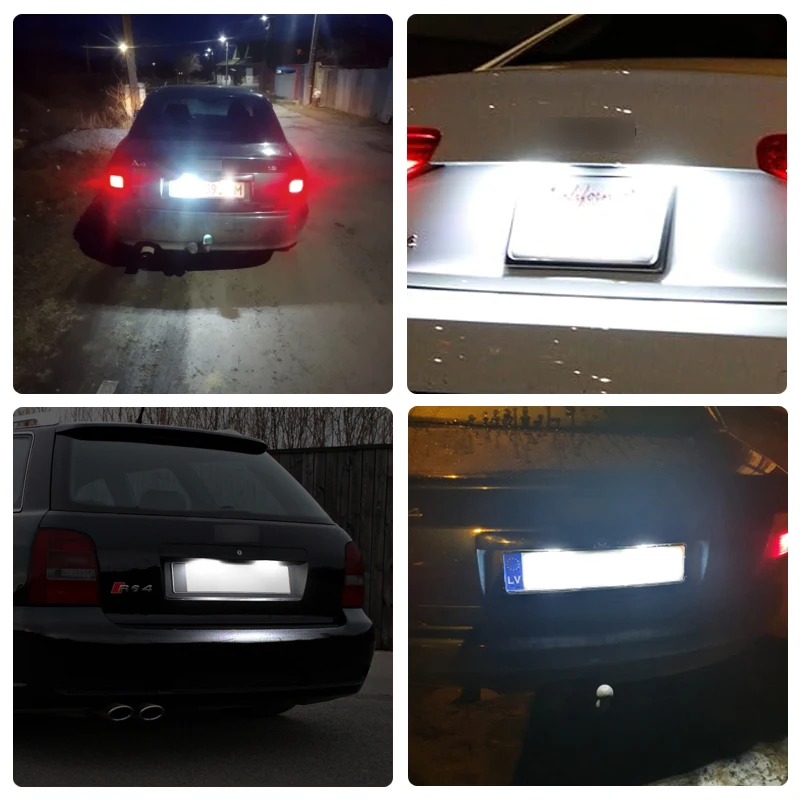 Фото 2 шт. светодиодных фонарей подсветки номерного знака для Audi A3 8L, S3, A4 B5, S4, S5 B5, замена OEM 8D9943021 №5