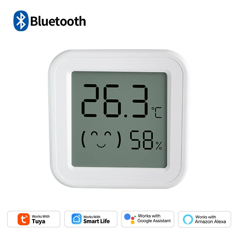

Умный Датчик Температуры И Влажности Tuya Bluetooth С мини-ЖК-дисплеем, Комнатный Цифровой Термометр, Гигрометр