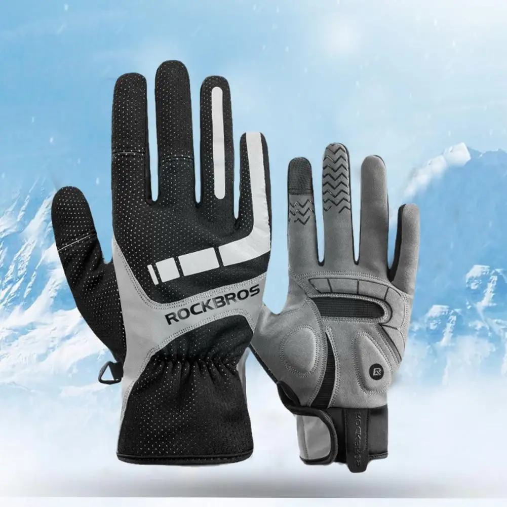 

Велосипедные перчатки для экрана на осень-зиму, теплые ветрозащитные плотные теплые сохраняющие тепло спортивные велосипедные перчатки, в...