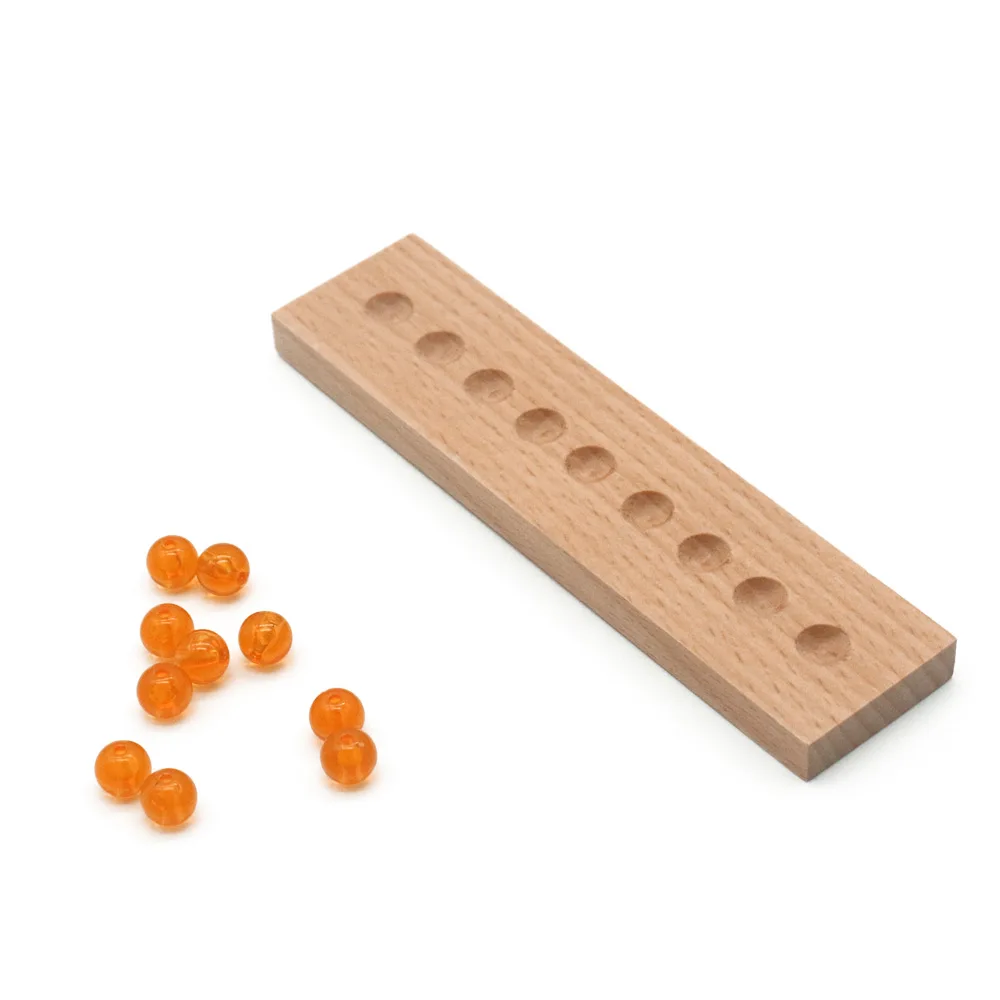 Montessori Обучающие пособия 10шт Золотые бусины Деревянная игрушка Математика Обучение Десятичная система Дошкольникам L1463H on.