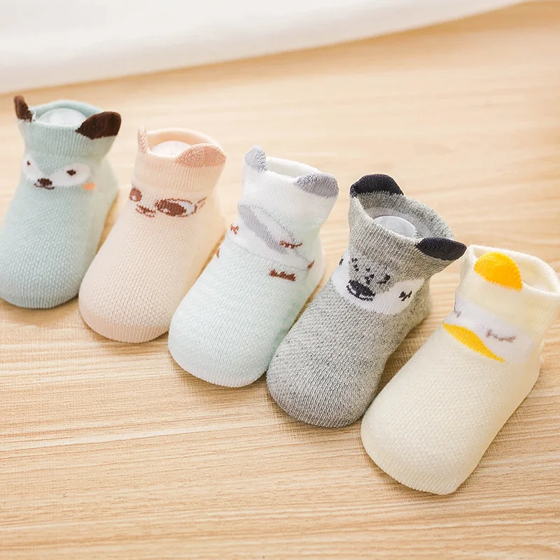 

5 Pairs/lot Summer Mesh Baby Socks for Newborns Cute Cartoon Socks for Girls Thin Soft Cotton Boy Children's Socks Infants