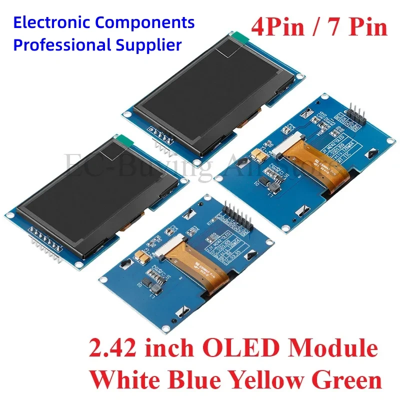 OLED-модуль 2 42 дюйма экран ЖК-дисплей модуль 12864x64 SSD1309 SPI/IIC I2C интерфейс для Arduino 4