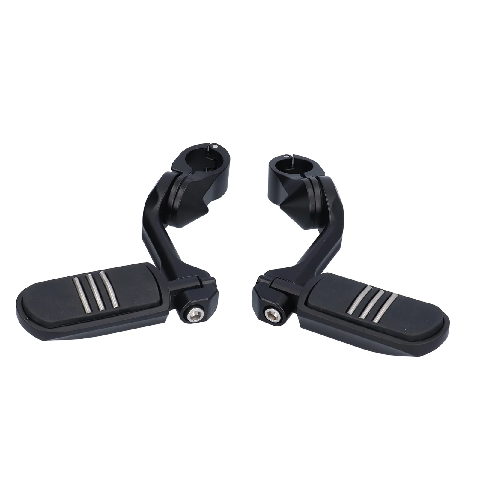 

Motorcycle Footpegs Foot Rest 360 Degrees Adjustable Clamp Replacement for Yamaha