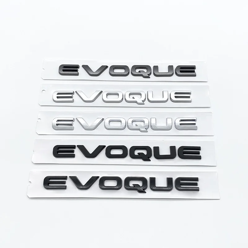 

3D ABS Letters EVOQUE Car sticker Rear tail Trunk sticker car rear Emblem sticker for RANGE ROVER P250 P300 styling Accessories