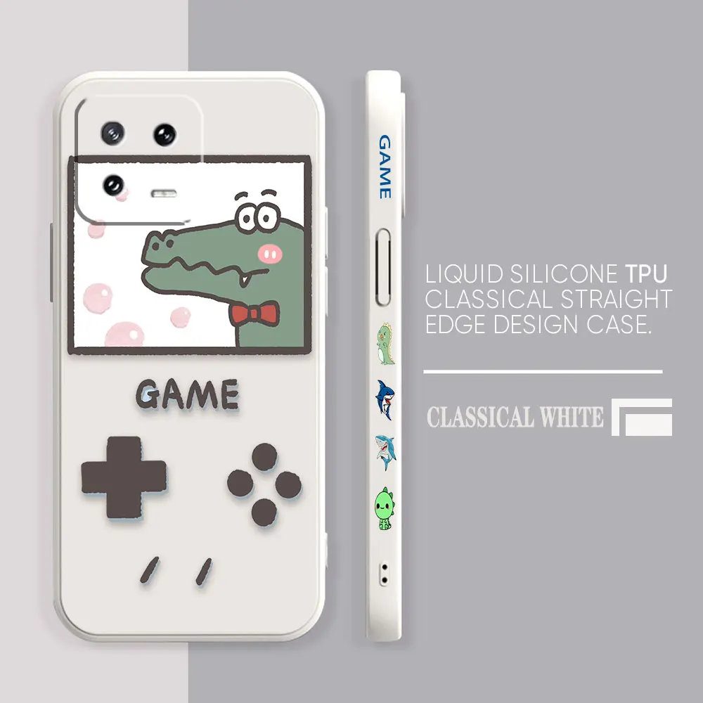 Case For Xiaomi PCOO F3 F4 F5 M3 M4 M5 X3 X4 X5 MIX 3 4 Black Shark 5 GT Pro 4G 5G Case Funda Shell Game Cartoon Shark Dinosaur