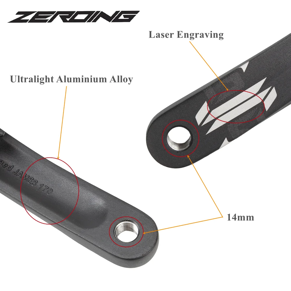 Звездочка велосипедная ZEROING 104BCD 170 мм 32 т 34 Т 36 38