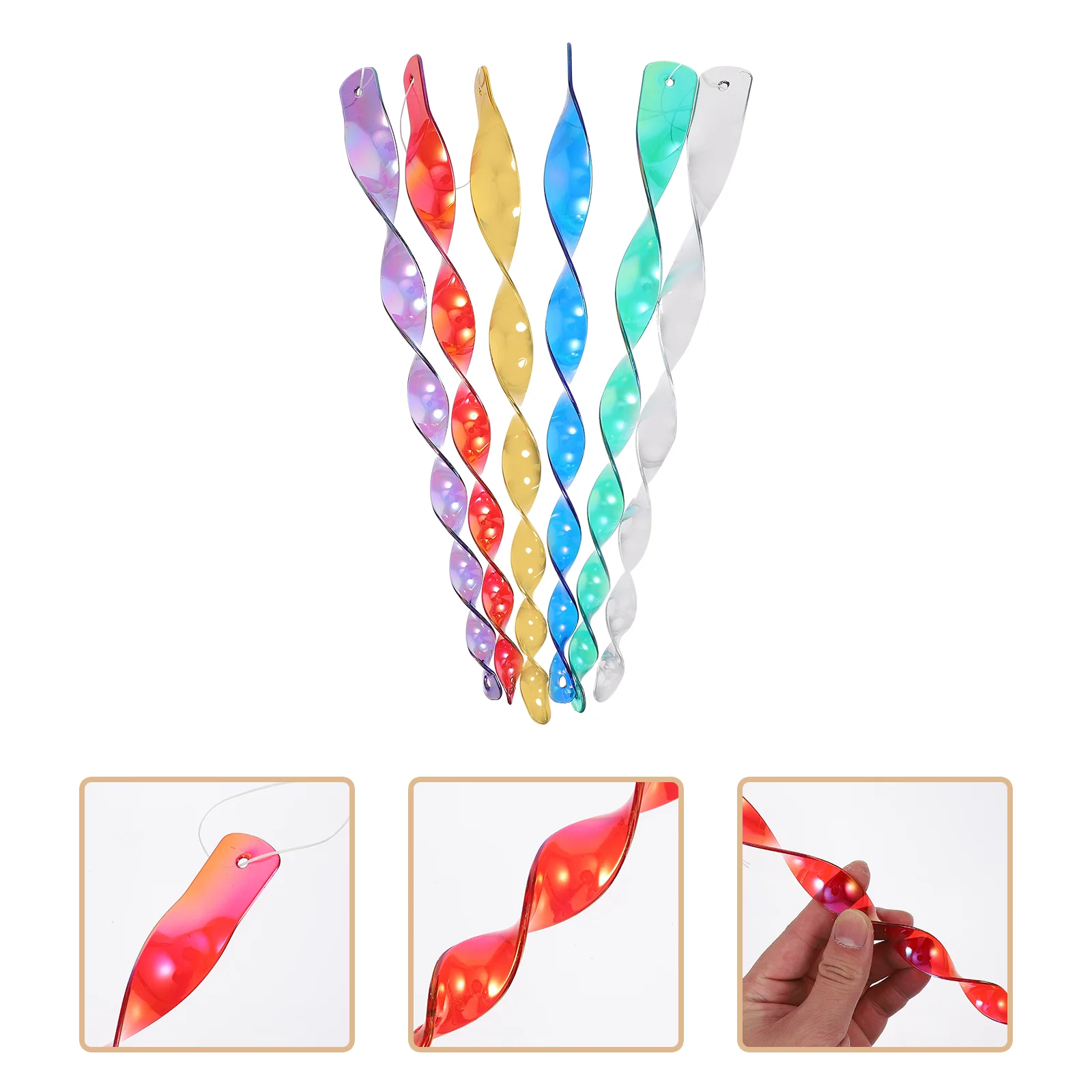 

12pcs Bird Repellent Rods Wind Twisting Reflective Scare Rods for Farm
