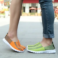 2022 new women flats autumn casual shoes breathable female woven shoes slip on ladies loafers handmade shoes mens shoes
