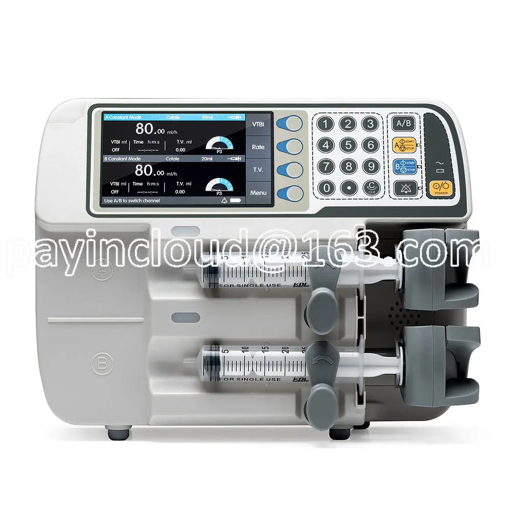 

Portable Micro TCI Dual Syringe Pump Medical Equipment HF-620 OEM Double Channel Laboratory