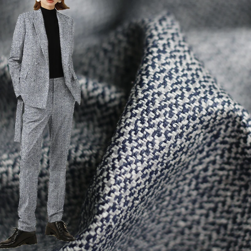 

Вес Tussah шелковая сине-белая стрела шерстяная шерсть для самостоятельного шитья ткань для рукоделия для шитья Зима Осень Бесплатная доставк...