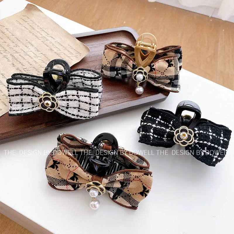 

Autumn and Winter New Women's Bow Hairpin Korean Version Retro Bow Knot Fabric Hairpin Shark Clip Girl Headwear Wholesale