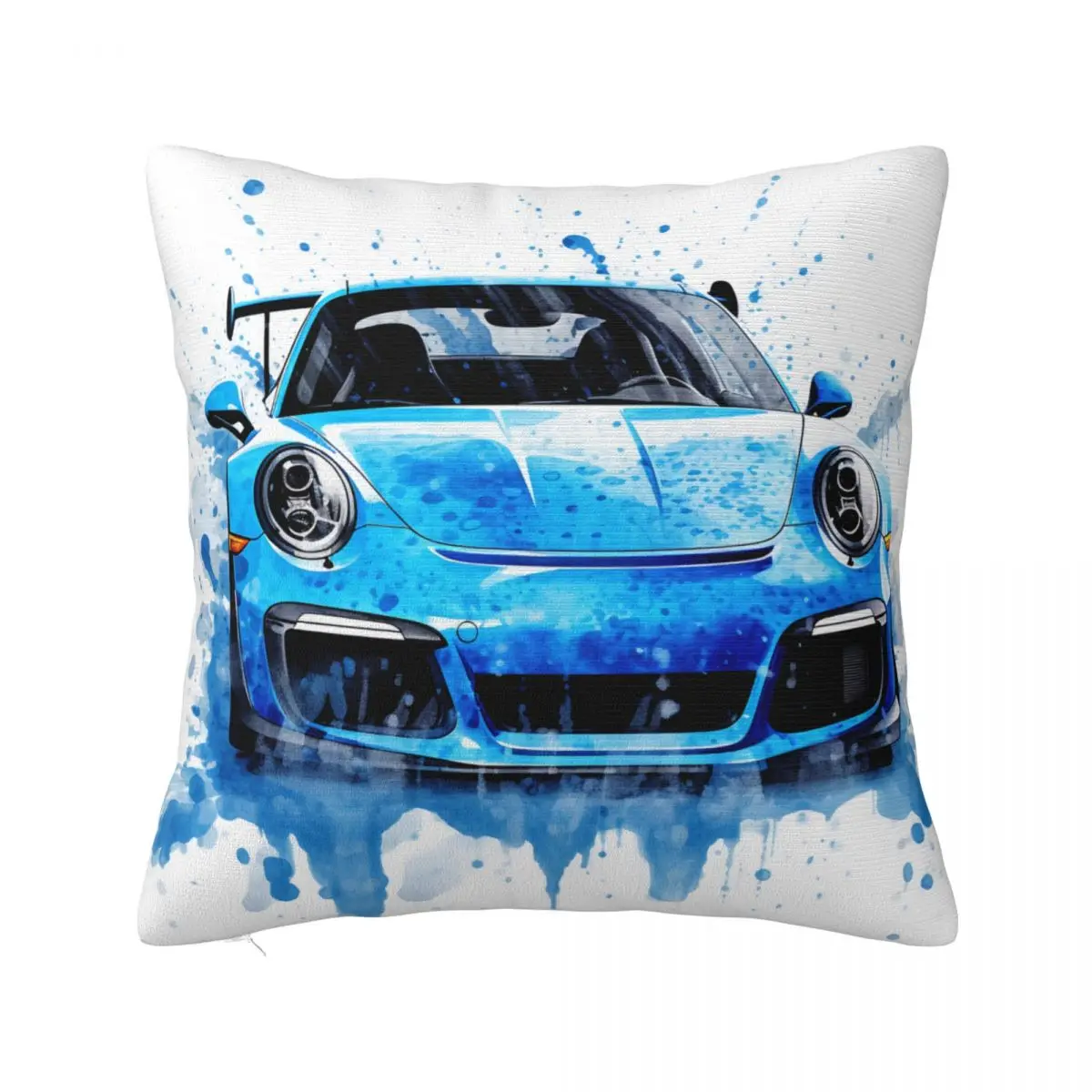 

Classic Sports Car Pillow Case Hyper Artistic Ink Drawing Decorative Polyester Pillowcase Cushion Zipper Summer Cover