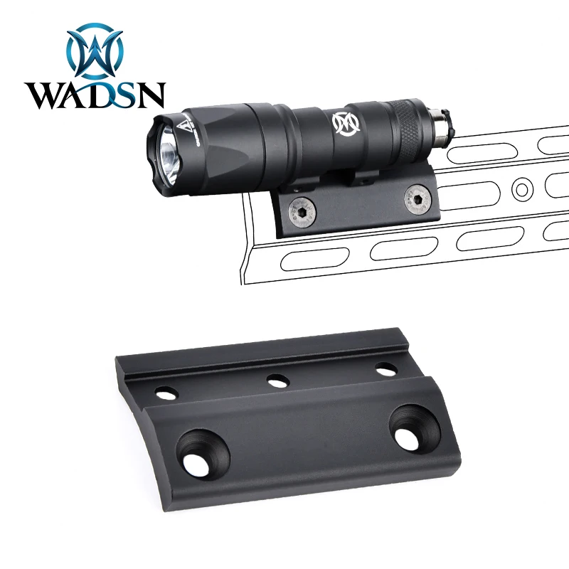 WADSN Airsoft DD CNC  Scout Light Side  Mount  For M600C M300A M600  Flashlight Mount base SMR Guide Rail Weapon light Accessory