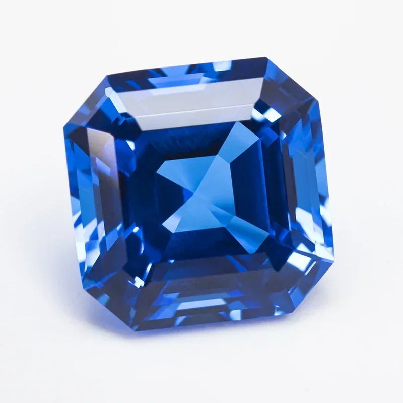 Выращенная в лаборатории квадратная огранка Asscher кобальтовая шпинель VVS1