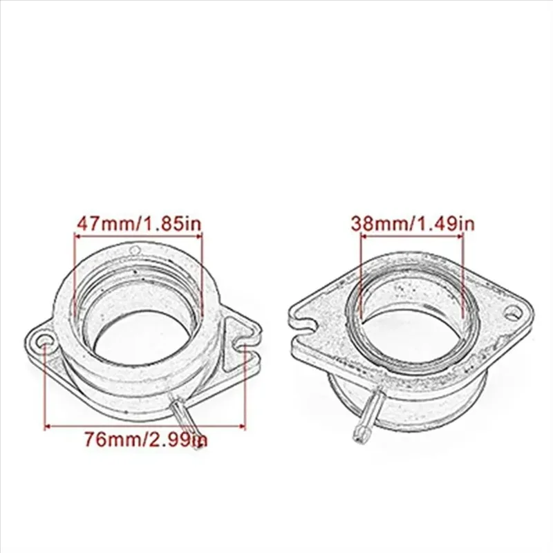 IEM для XV700 XV750 XV920 Virago VIRAGO 1100 XV1100 XV 700 750 920 2 шт. адаптер впускного коллектора карбюратора мотоцикла (art.: 3920d346e7efa) - 3920d346e7efa