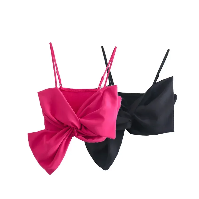 Новинка 2024 женская модная Элегантная короткая блузка с бантом в стиле Джокер на