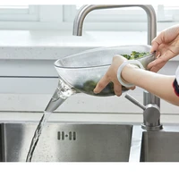 multifunctional drainage bowl kitchen sink plastic storage box fruit bowl creative vegetable basket water scoop 2020 gadget