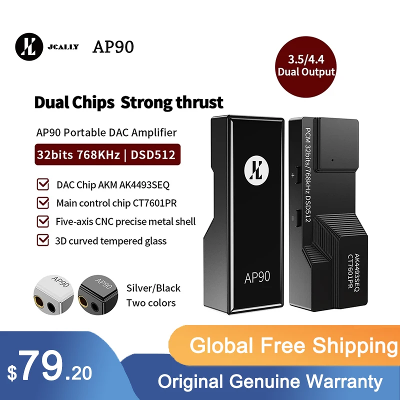 

Портативный ЦАП-усилитель jdly AP90 с усилителем для телефонов AK4493SEQ, поддерживает 32-бит/768 кГц DSD512, усилитель для наушников, сбалансированный усилитель OutputOTG