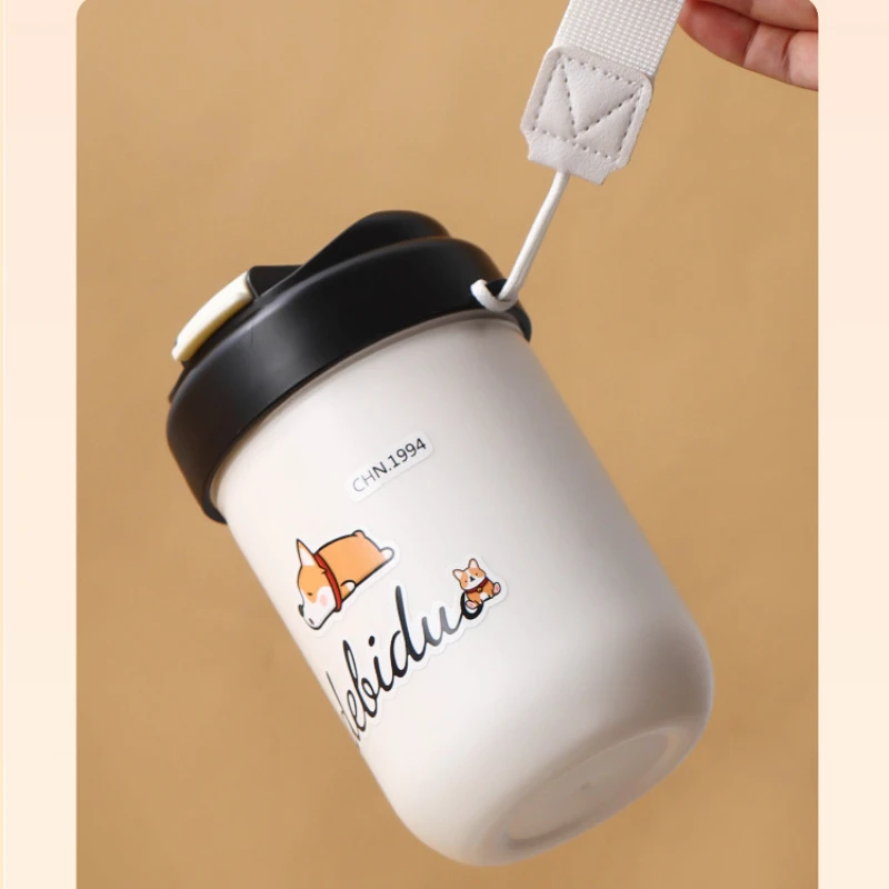 Ручная Кофейная Чашка Из Нержавеющей Стали 304 С Крышкой Автомобильная Двойными