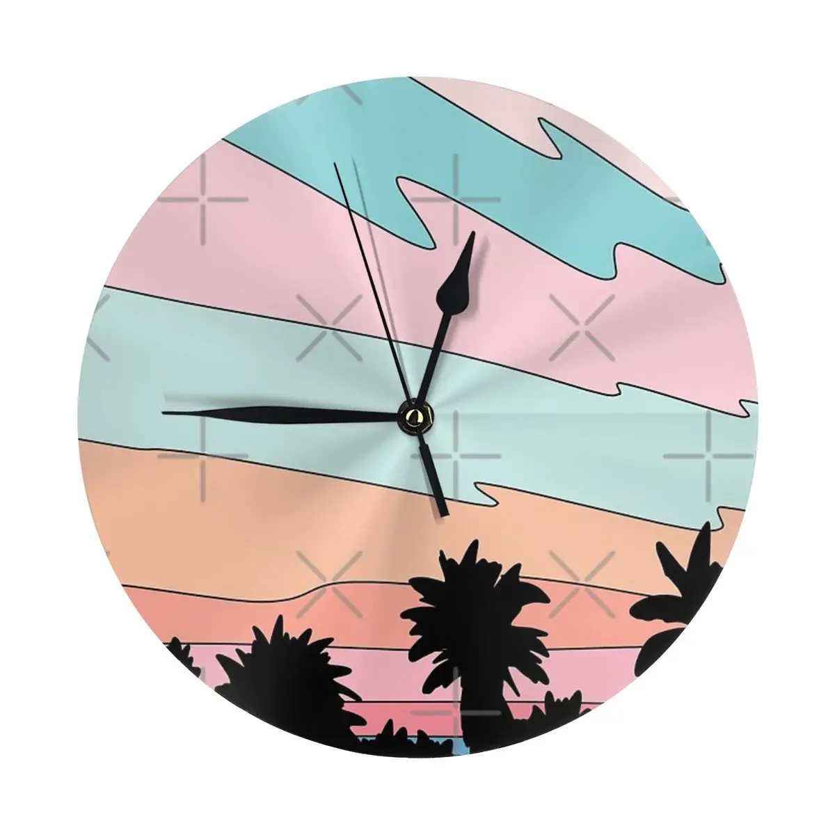 Настенные часы с закатом на пляже от Elebea украшение для комнаты круглые