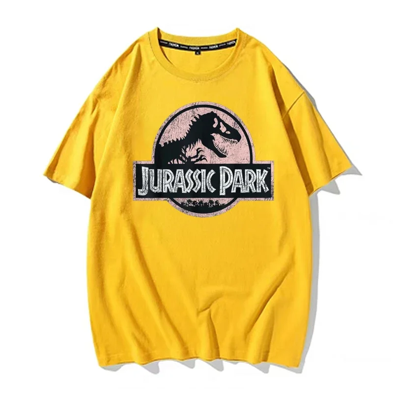 Летняя модная мужская футболка Owersize Jurhjc Psek Футболка с принтом большого динозавра