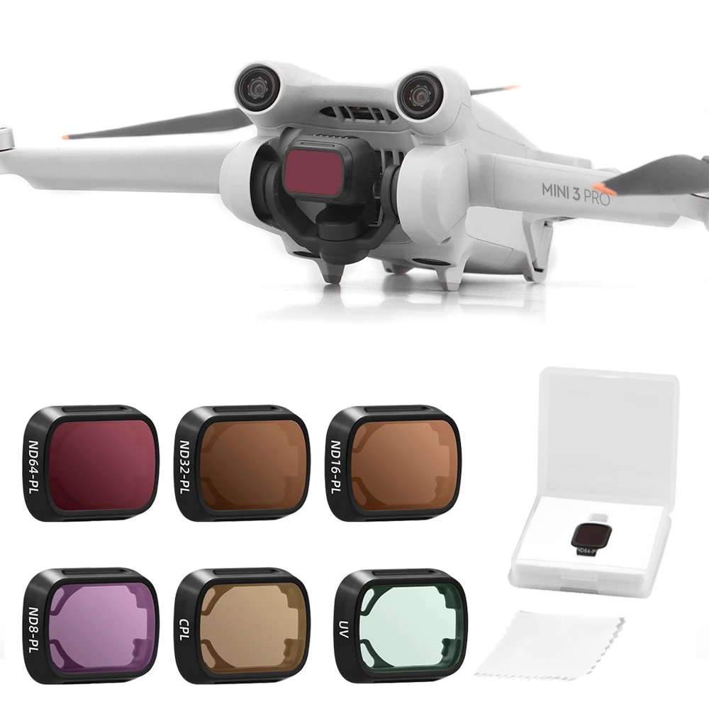Водонепроницаемые фильтры для DJI Mini 3/3 PRO HD UV CPL ND8 ND16 ND32 ND64/PL
