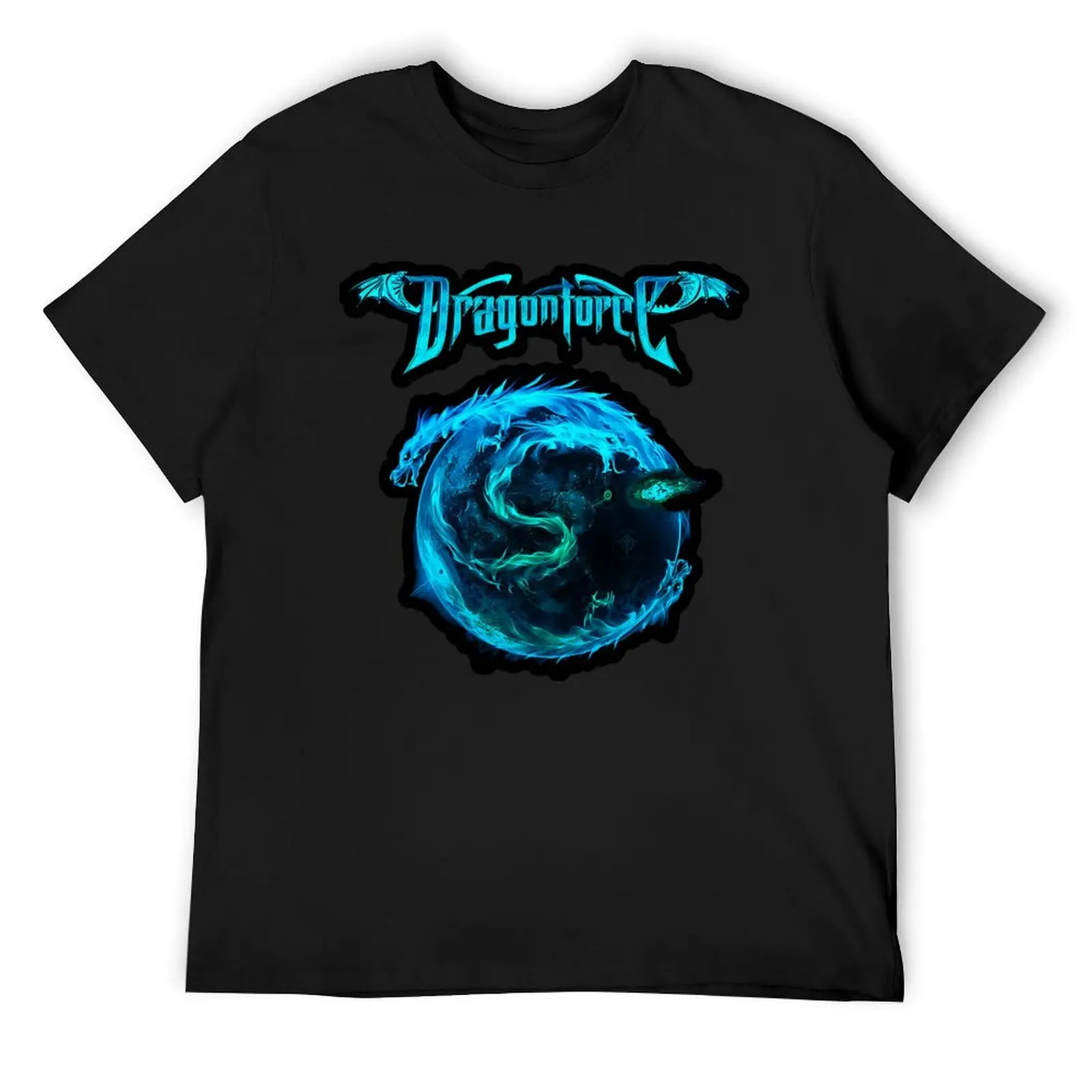 Фото Футболка DRAGONFORCE MUSIC ARTWORK, спортивные рубашки для фанатов, футболки с рисунком, мужская футболка №1
