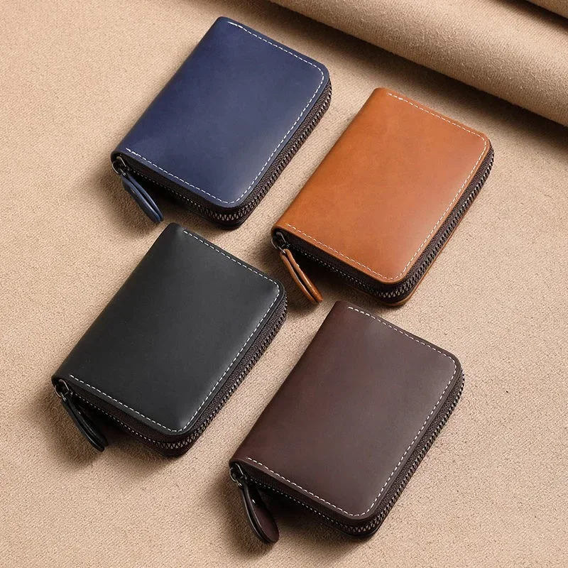 

Card Bag Soft Leather Men Women Large Capacity Card Holder Multiple Anti Demagnetization Organ Compact Card Bag