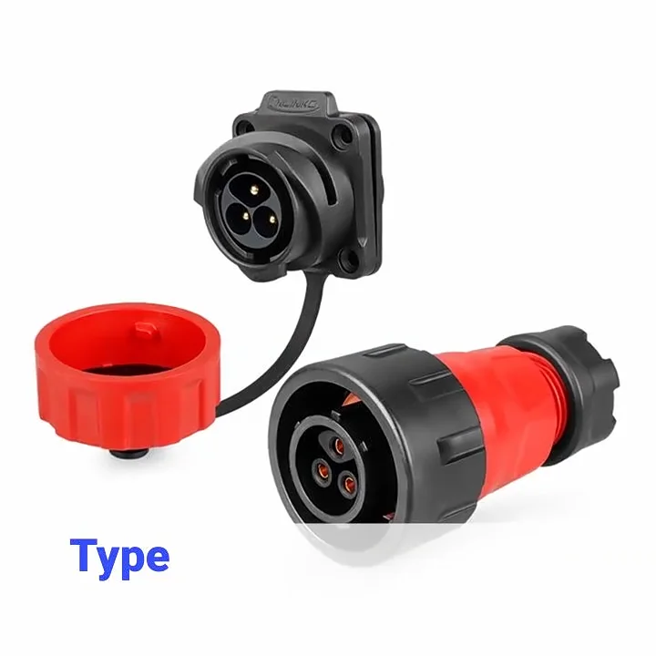 

Outdoor panel plug socket 3 pin waterproof male&female electrical powerline connector