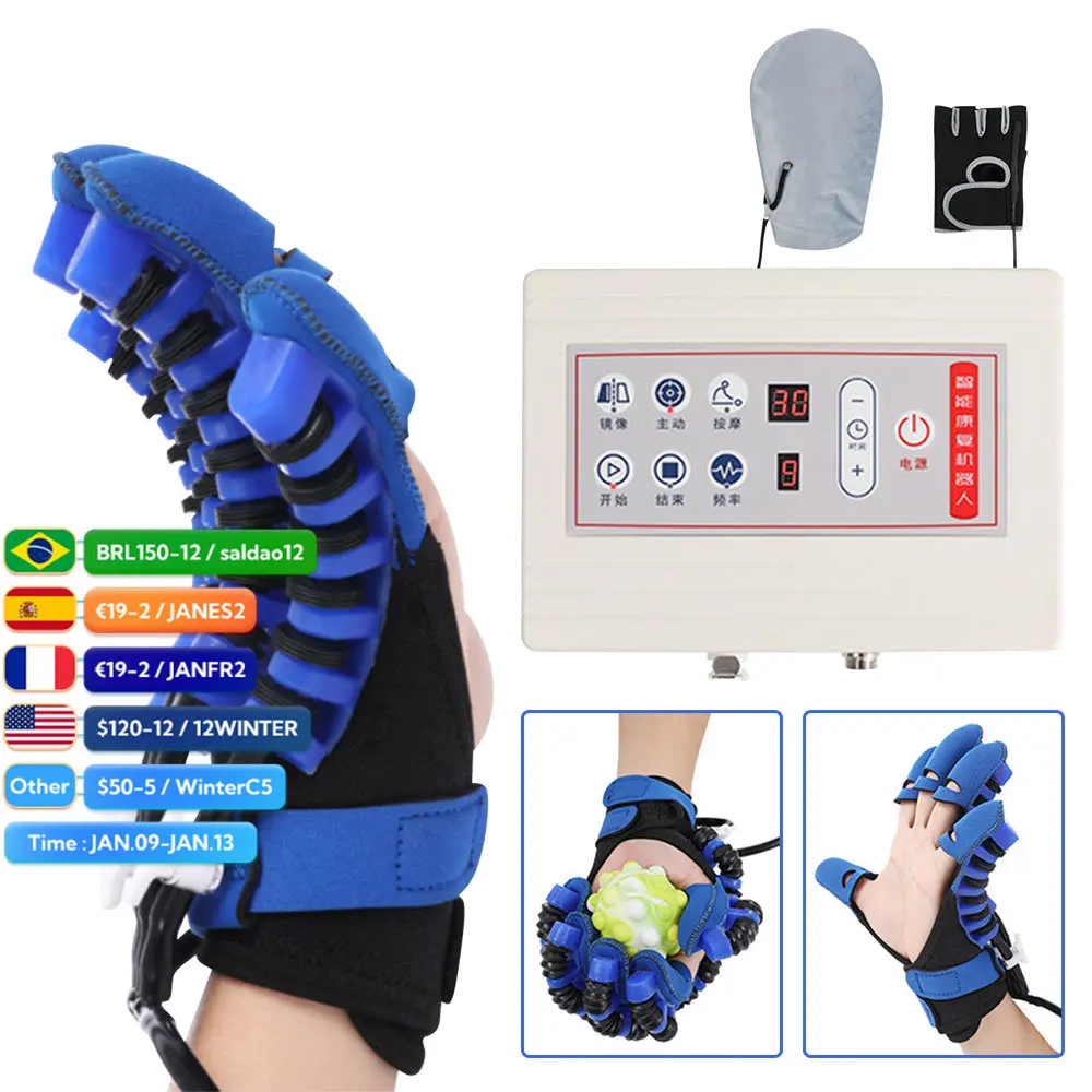 

Hand Rehabilitation Robot Hand Massager Massage Gloves Rehabilitation Hand Glove Stroke Physiotherapy Trainer Exercise Glove