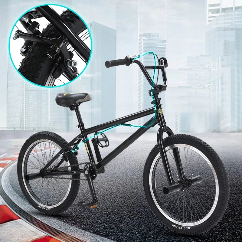 20 дюймов BMX Bike Freestyle Стальной велосипед подростковый Детский Шоу Велосипед Задний