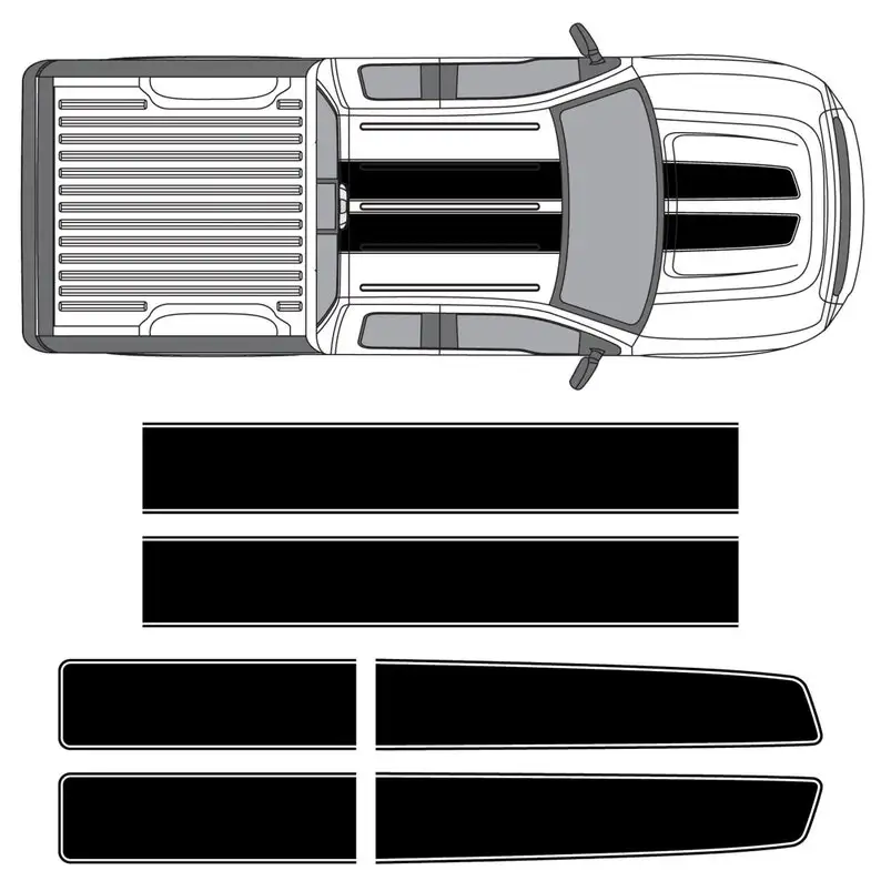 

EZ Rally Racing Stripes for Ford F-150 F-250 F-350 3M Vinyl Stripe Decals