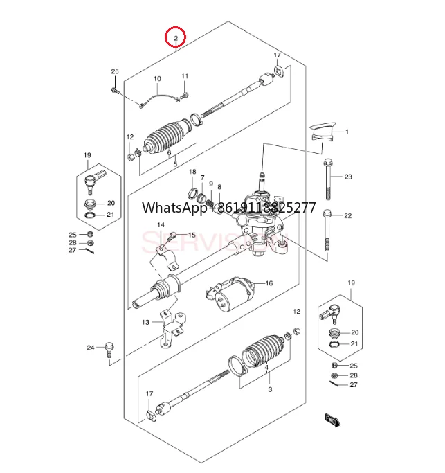 Nicegoods 48508-63J50-000 Рулевой механизм в сборе (165 шин) OEM для SUZUKI SWIFT