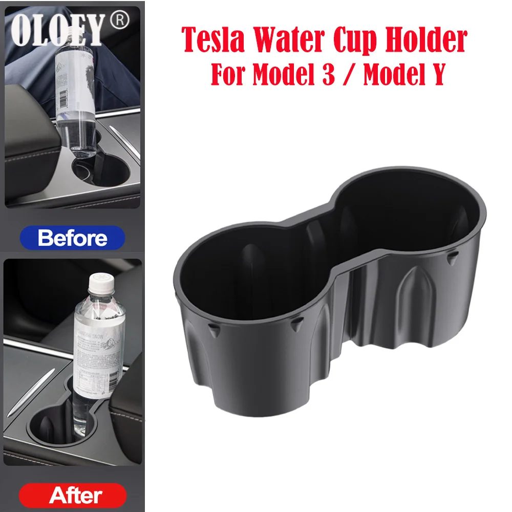 

For Tesla Model 3 Y Car Central Control Water Cup Holder Auto Water Proof Coasters Water Cup Limiter Sleeve Holder Accessories