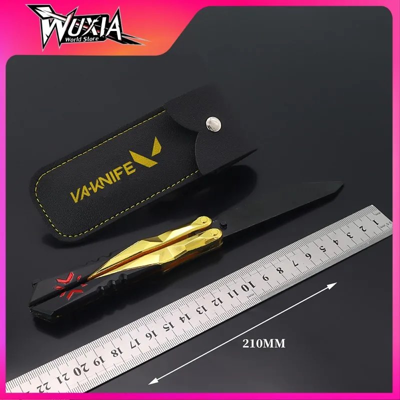 

Valorant Weapon 21cm Champions Butterfly Knife Weapon Model Game Peripheral Alloy Samurai Sword Knife Keychain Gift Toys for Kid