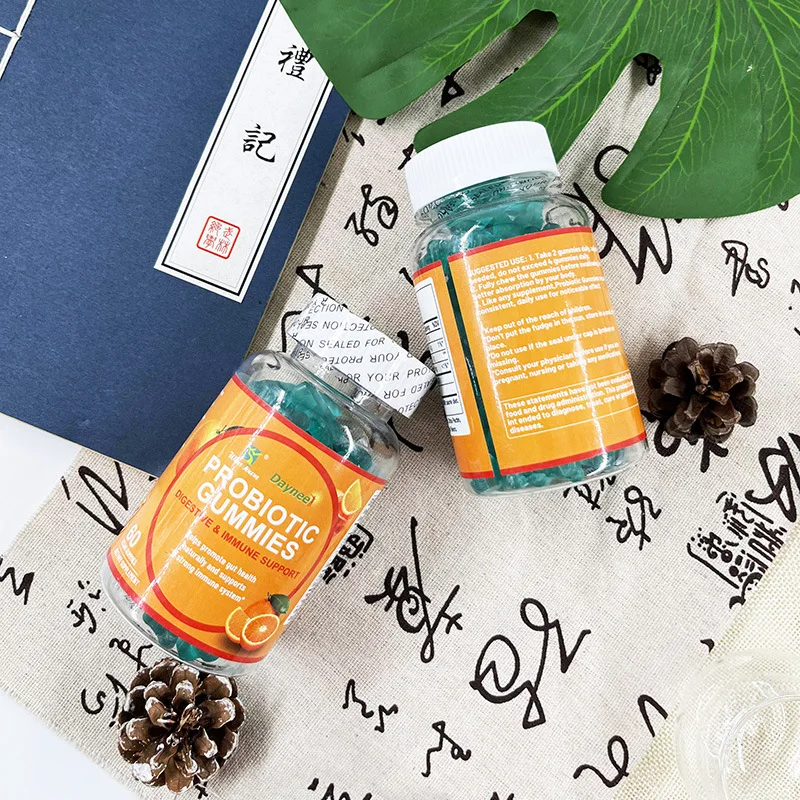 

2 bottles probiotic soft candy promotes intestinal digestion metabolism supports immune system improves skin health health food