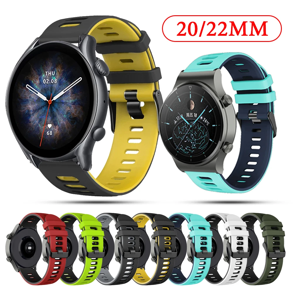 

20mm 22mm smart watch band strap for Amazfit GTR 3 Pro/huawei gt 2 pro/xiaomi watch color/Samsung galaxy watch4 40mm 44mm Correa