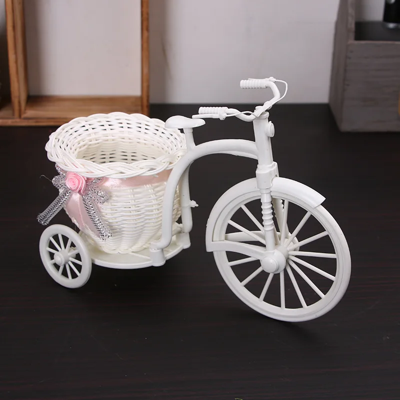 

Rattan Bike Vase Colorful Mini Rose Flower Bouquet Daisy Artificial Flores for Home Table Wedding Decoration Artificial Flowers
