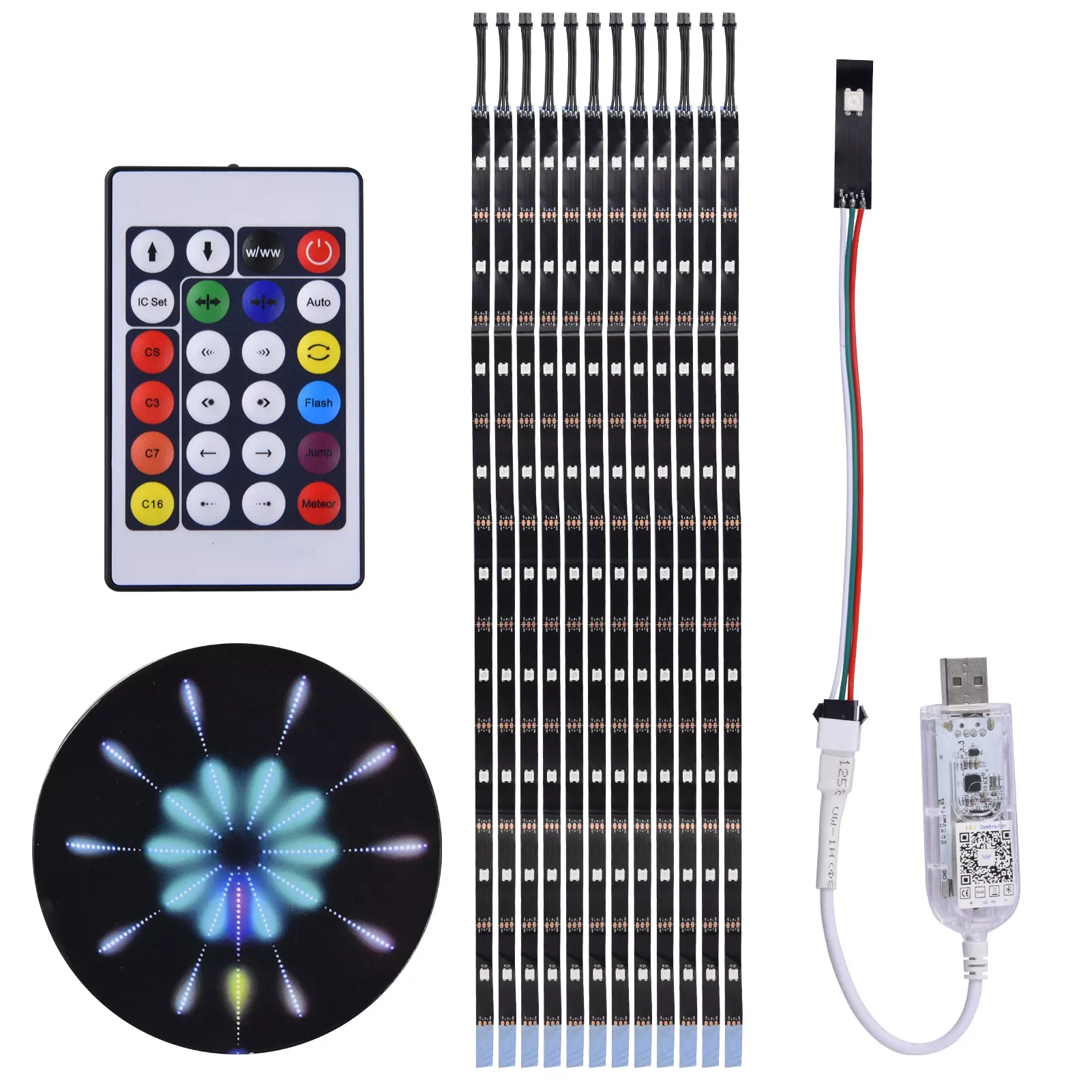 

2023New LED Strip Lights Fairy String Lights Christmas Lights With Remote Control Music Synchronized Color-Changing LED Light Wi