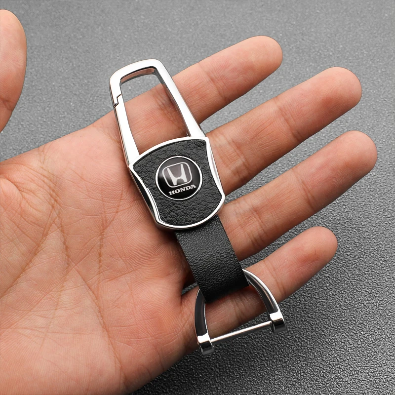 

Car Leather Metal Styling Keychain Key Chain Ring Accessories For Honda Civic Accord Jazz CBR CRF CRZ 250RR 125R 150R 250R 2022